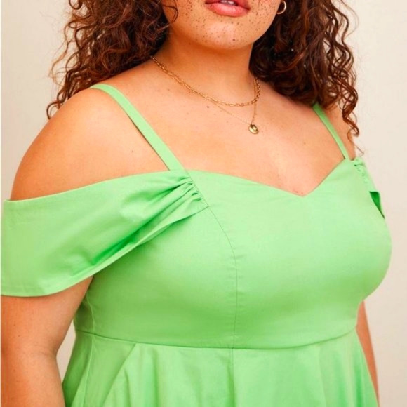 ❤️NWT VINTAGE TORRID TINKERBELL DRESS - OFF SHOULDER HALLOWEEN COSTUME COSPLAY - Picture 10 of 12